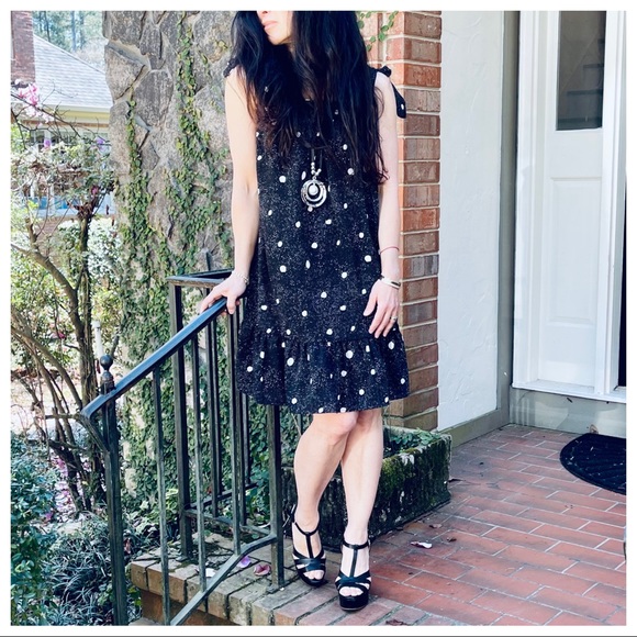 Boho Chic flowy black floral print dress - Picture 5 of 7